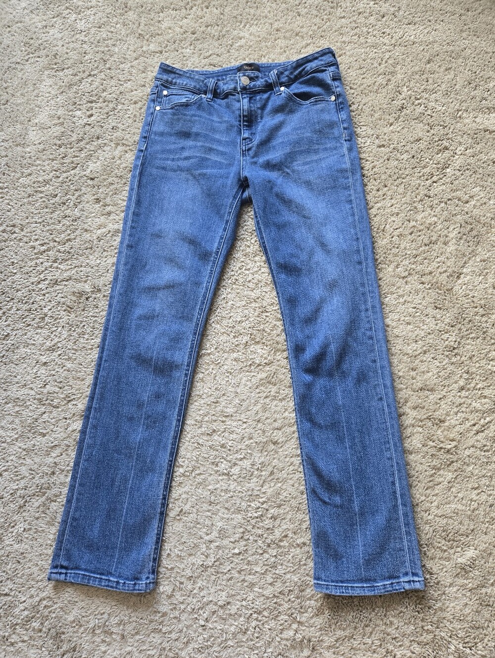 Quince Stretch Slim Mid Rise Straight Jeans Womens 29